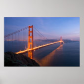 Golden Gate Bridge op zonsondergang Poster (Voorkant)