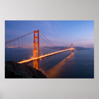 Golden Gate Bridge op zonsondergang Poster