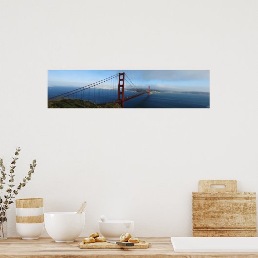 Golden Gate Bridge Panorama Poster (Keuken)