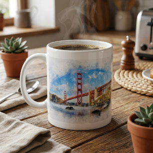 Golden Gate Bridge Pastel in San Francisco Koffiemok