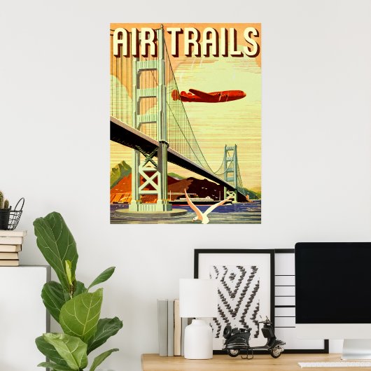 Golden Gate Bridge Poster (Thuiskantoor)