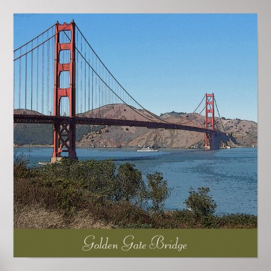 Golden Gate Bridge Poster (Voorkant)