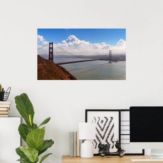 Golden Gate Bridge Poster (Thuiskantoor)