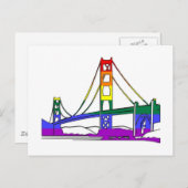 Golden Gate Bridge Rainbow Pride Briefkaart (Voorkant / Achterkant)