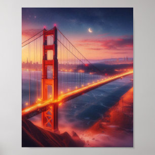 Golden Gate Bridge Reisposter Poster