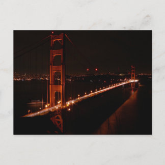 Golden Gate Bridge 's nachts Briefkaart