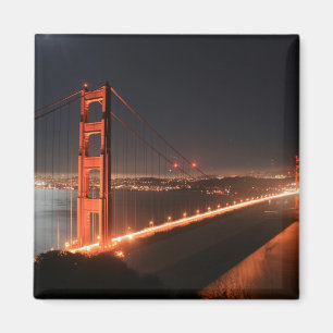 Golden Gate Bridge 's nachts omhoog Magneet