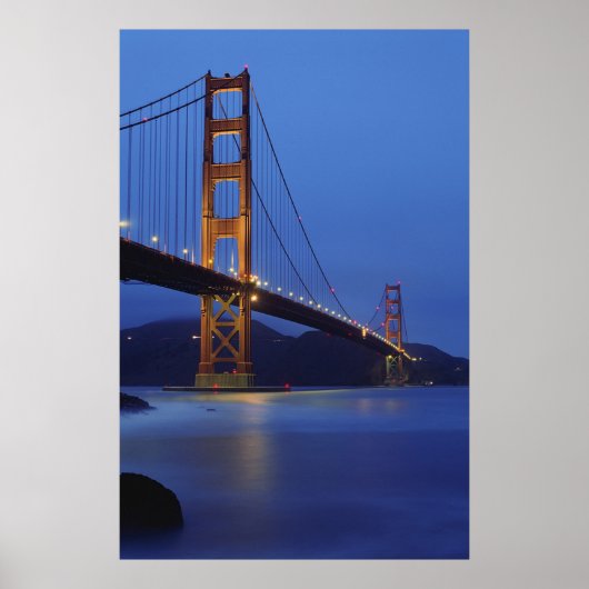 Golden Gate Bridge 's nachts Poster (Voorkant)