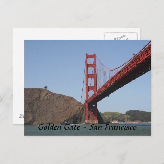 Golden Gate Bridge- San Francisco Briefkaart (Voorkant / Achterkant)