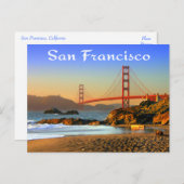 Golden Gate Bridge San Francisco CA Carte postale (Devant / Derrière)