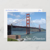 Golden Gate Bridge San Francisco CA Carte postale (Devant / Derrière)
