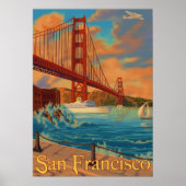 Golden Gate Bridge - San Francisco, CA Poster (Devant)