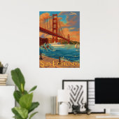 Golden Gate Bridge - San Francisco, CA Poster (Bureau à domicile)