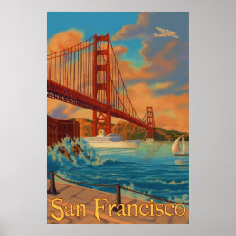 Golden Gate Bridge - San Francisco, CA-Poster Poster