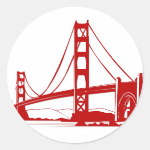 Golden Gate Bridge - San Francisco, CA Ronde Sticker