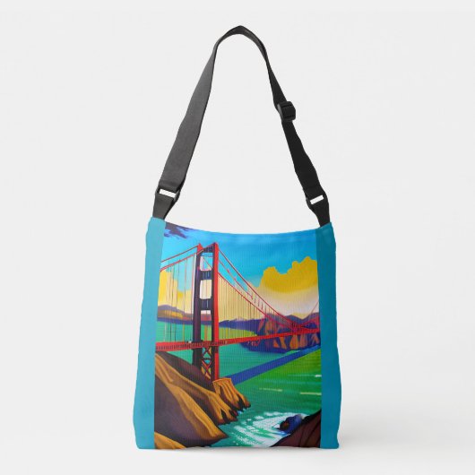 Golden Gate Bridge, San Francisco Crossbody Tas (Voorkant)