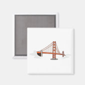 Golden Gate Bridge San Francisco Destination Magneet (Voorkant / Achterkant)