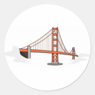 Golden Gate Bridge San Francisco Destination Ronde Sticker
