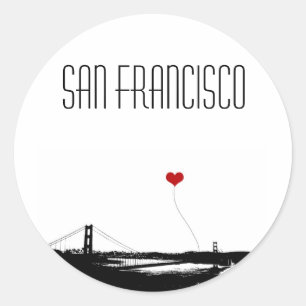 Golden Gate Bridge San Francisco Lover's Ronde Sticker