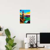 Golden Gate Bridge, San Francisco Poster (Thuiskantoor)