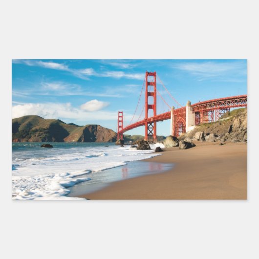 Golden Gate Bridge | San Francisco Rechthoekige Sticker (Voorkant)