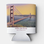 Golden Gate Bridge San Francisco  schilderen Blikjeskoeler (Achterkant)