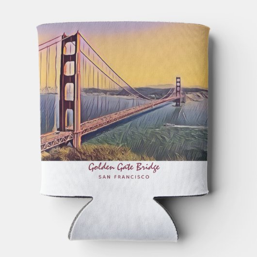 Golden Gate Bridge San Francisco schilderen Blikjeskoeler (Achterkant)