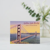 Golden Gate Bridge San Francisco schilderen Briefkaart (Staand voorkant)