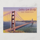 Golden Gate Bridge San Francisco schilderen Briefkaart (Voorkant)
