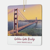 Golden Gate Bridge San Francisco schilderen Keramisch Ornament (Links)