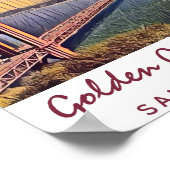 Golden Gate Bridge San Francisco schilderen Poster (Hoek)