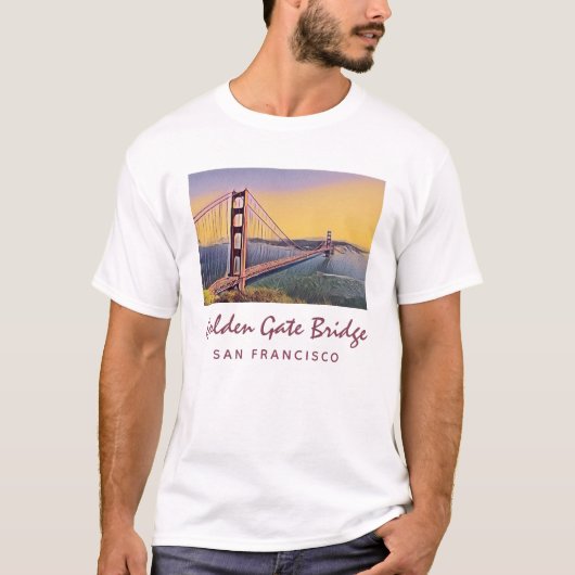 Golden Gate Bridge San Francisco schilderen T-shirt (Voorkant)