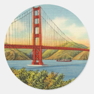  Golden Gate Bridge San Francisco Travel Ronde Sticker