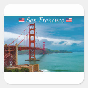 Golden Gate Bridge San Francisco Vierkante Sticker