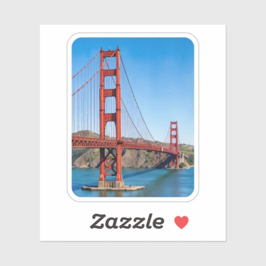Golden Gate Bridge San Francisco Watercolor Sticker (Vel)