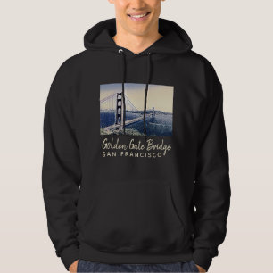 Golden Gate Bridge San Francisco Waterverf Art Hoodie