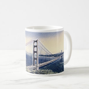 Golden Gate Bridge San Francisco Waterverf Art Koffiemok