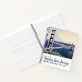 Golden Gate Bridge San Francisco Waterverf Art Notitieboek (Binnen)