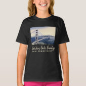 Golden Gate Bridge San Francisco Waterverf Art T-shirt (Voorkant)