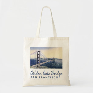 Golden Gate Bridge San Francisco Waterverf Art Tote Bag