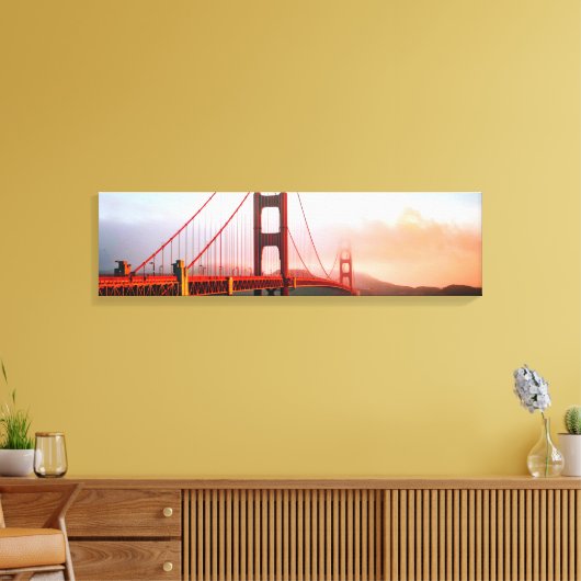 Golden Gate Bridge San Fransico Panoramic Canvas (Insitu (Woonkamer))