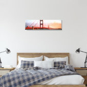 Golden Gate Bridge San Fransico Panoramic Canvas Afdruk (Insitu (Slaapkamer))