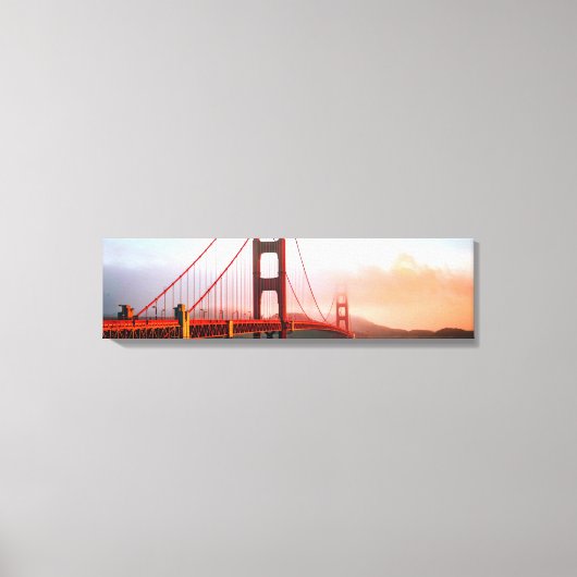 Golden Gate Bridge San Fransico Panoramic Canvas Afdruk (Voorkant)