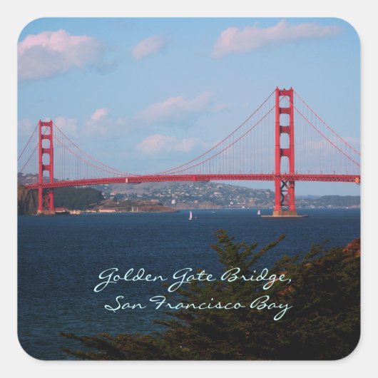 Golden Gate Bridge-Sticker Vierkante Sticker (Voorkant)