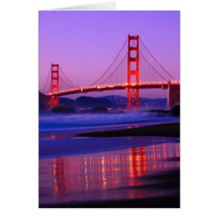 Golden Gate Bridge sur Baker Beach à Sundown