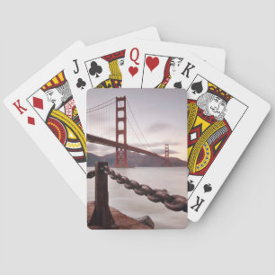 Golden Gate Bridge tegen bergen Pokerkaarten