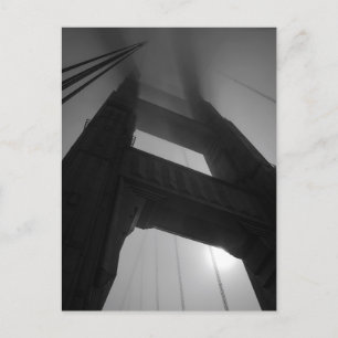 Golden Gate Bridge Tower in Mist - San Francisco Briefkaart