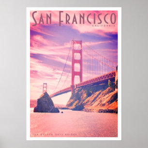  Golden Gate Bridge Travel Poster