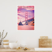  Golden Gate Bridge Travel Poster (Keuken)