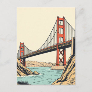 Golden Gate Bridge Travel San Francisco Briefkaart